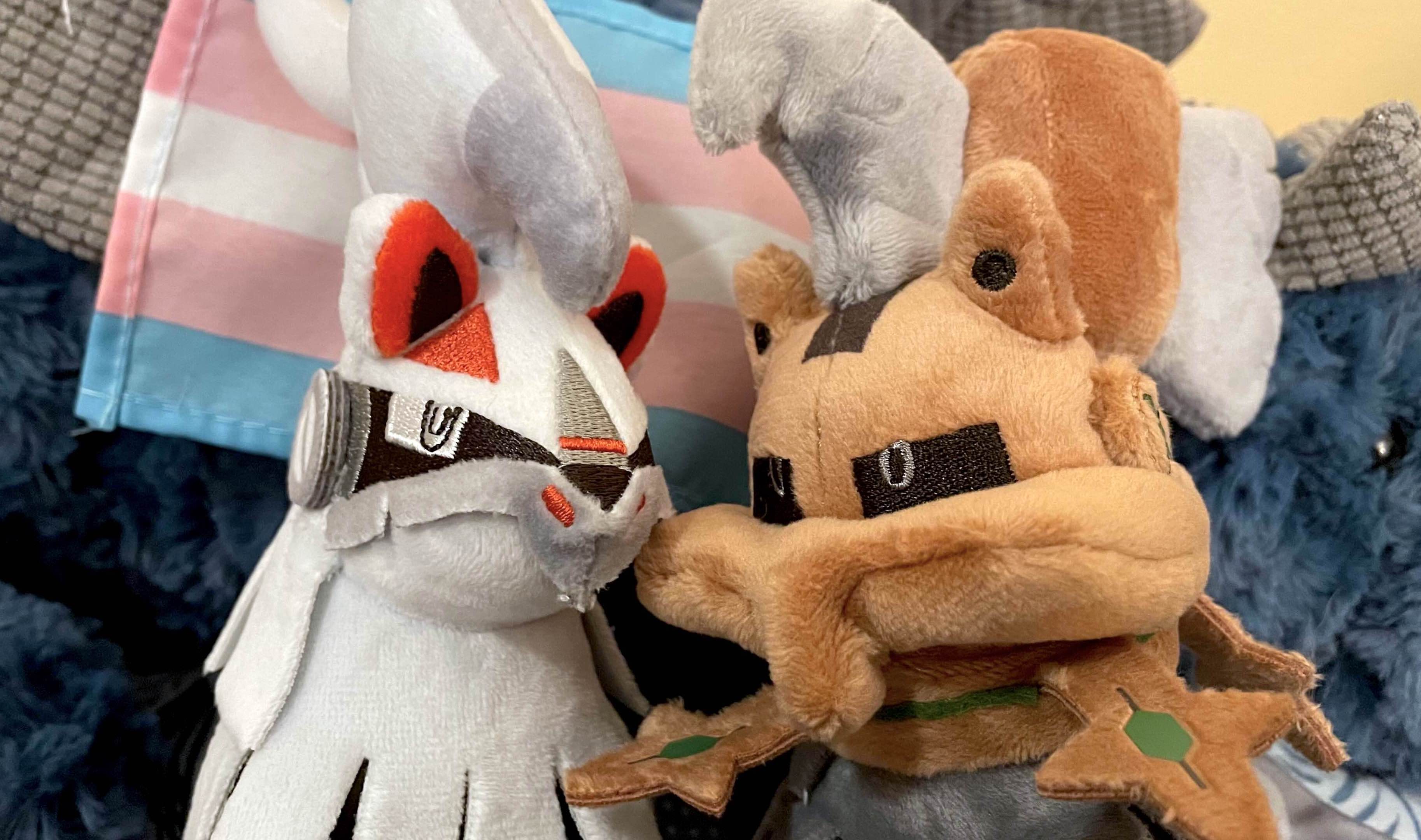 My own photo of the Silvally and Type: Null plushies